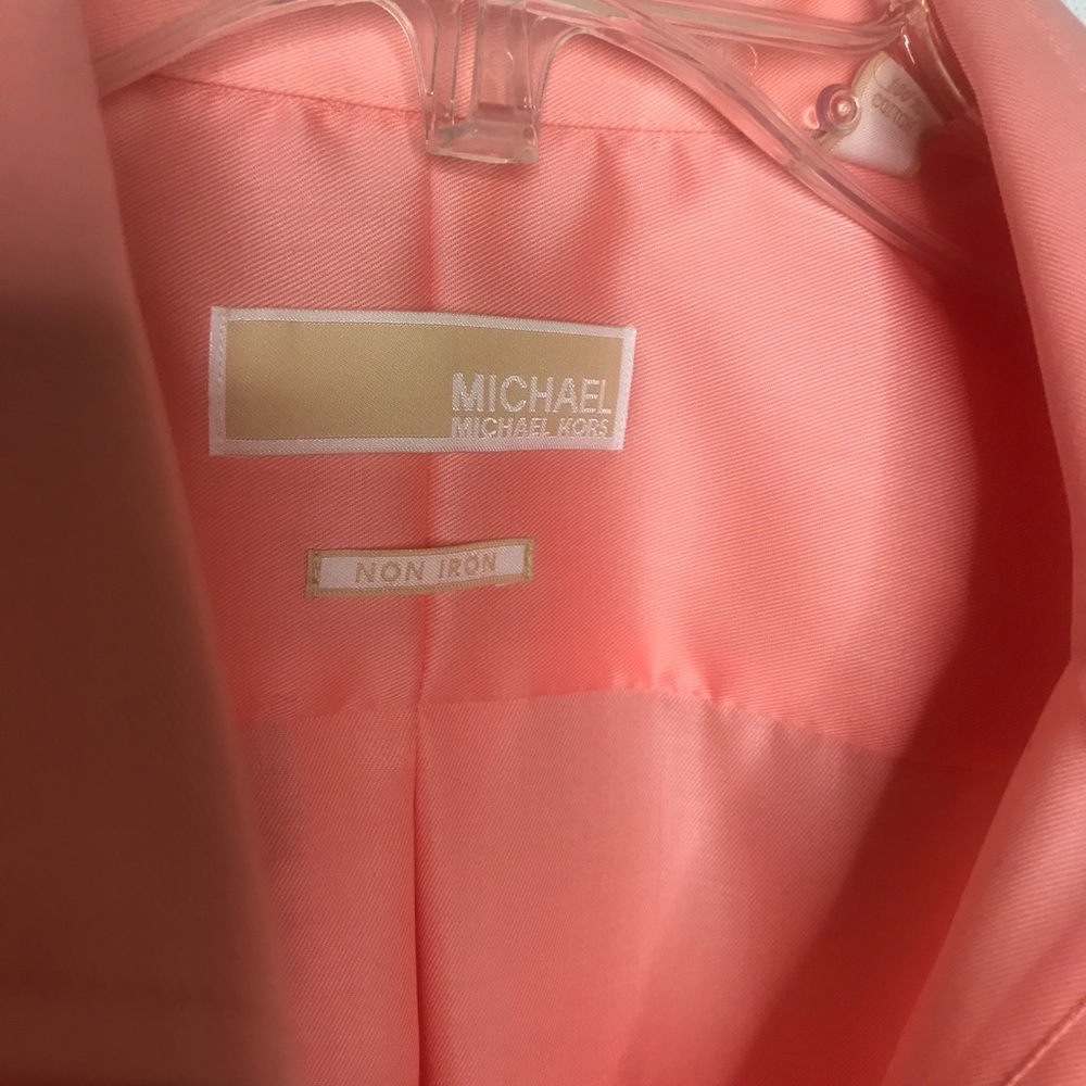 Michael Kors No Iron coral shirt